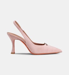 Escarpins sling back signature en cuir Santoni