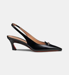 Escarpins sling back en cuir signature Santoni