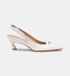 Escarpins sling back en cuir signature Santoni