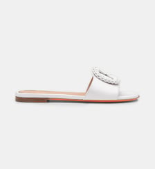 Sandales plates en cuir signature Santoni