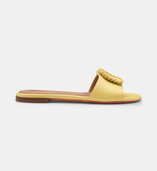 Sandales plates en cuir signature Santoni