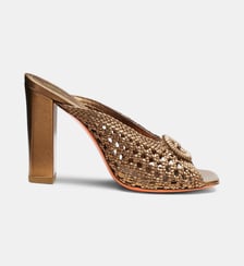 Sandales à talons détails tressés Santoni