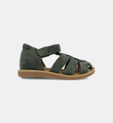 Sandales montantes Poppy Air Daddy en cuir velours Pom D'Api