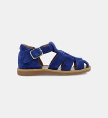 Sandales Poppy Daddy en cuir velours Pom D'Api