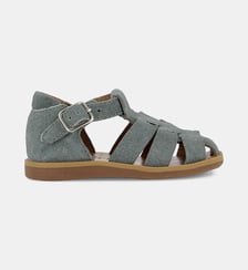 Sandales Poppy Daddy en cuir velours Pom D'Api