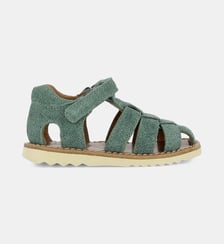 Sandales Waff Papy en cuir effet velours Pom D'Api