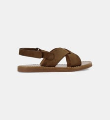 Sandales Plage Stitch cross en cuir nubuck Pom D'Api