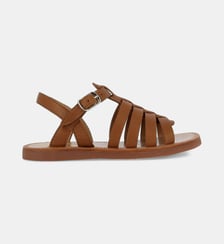 Sandales Plagette Strap en cuir Nappa Pom D'Api