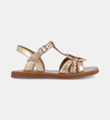 Sandales Plagette Alto en cuir motif floral Pom D'Api