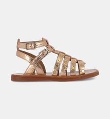 Sandales montantes Plagette Stud en cuir Pom D'Api