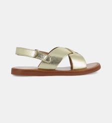 Sandales Plagette Cross en cuir Pom D'Api