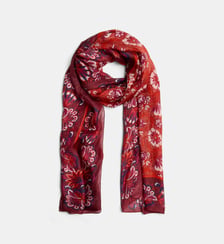 Foulard Lolina en soie à motif floral Galeries Lafayette
