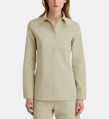 Chemise cintrée surpiqûres contrastantes System
