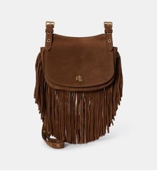 Sac à main en cuir signature à frange Lauren Ralph Lauren