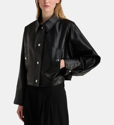 Veste droite Tie Waist enduit  System