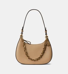 Sac épaule Marcy moyen zippé en cuir Lauren Ralph Lauren