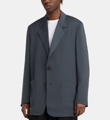 Veste droite fluide satinée System