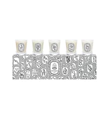 Coffret de 5 bougies parfumées miniatures (Ortie, Café, Sésame Noir, Shiso, Rhubarbe) Diptyque