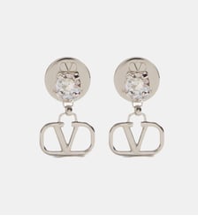 boucles d’oreilles signature en métal cristaux Swarovski Valentino Garavani