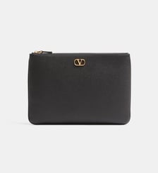 Pochette Vlogo en cuir Valentino Garavani