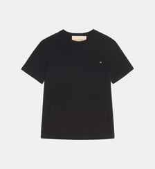 T-shirt droit en coton signature Valentino Garavani