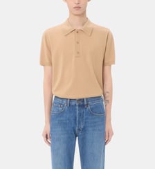 Polo droit en laine imprimé signature Valentino Garavani