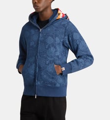 Hoodie droit zippé Shark Japanese fleurs A BATHING APE ®