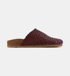 Mules plates Footed cuir tressé Dragon Diffusion