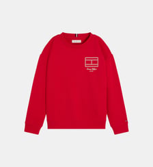 Sweat droit signature Tommy Hilfiger