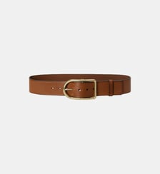 Ceinture en cuir à boucle incurvée signature Polo Ralph Lauren