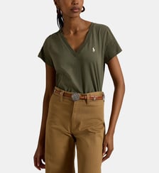 T-shirt droit col en V signature Polo Ralph Lauren