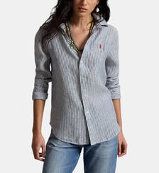 Chemise Classic Fit droite rayée en lin Polo Ralph Lauren