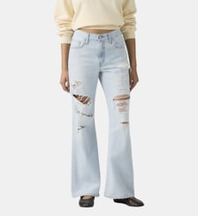 Jean loose bootcut coton délavé usé Levi's