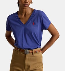 T-shirt droit col en V signature Polo Ralph Lauren