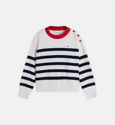 Pull droit à rayures Tommy Hilfiger