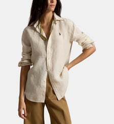 Chemise droit rayée en lin Polo Ralph Lauren