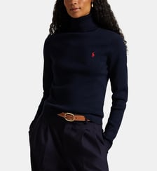 Pull col roulé en coton mélangé signature Polo Ralph Lauren