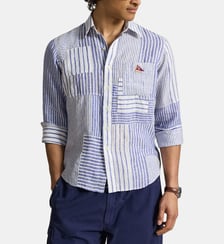 Chemise patchwork en lin Classic Fit Polo Ralph Lauren