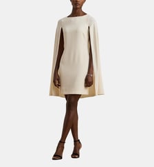Robe de cocktail à cape en georgette Lauren Ralph Lauren