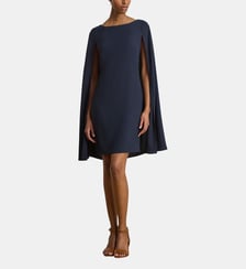 Robe de cocktail à cape en georgette Lauren Ralph Lauren