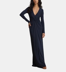 Robe ajustée croisée en jersey stretch Lauren Ralph Lauren