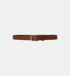 Ceinture Skinny en cuir à boucle ronde Lauren Ralph Lauren