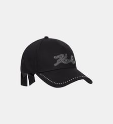 Casquette signature strass nœud Karl Lagerfeld