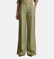 Pantalon large en sergé de lin mélangé Lauren Ralph Lauren