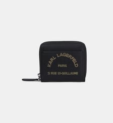 Porte-monnaie en cuir signature Karl Lagerfeld