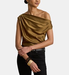 Chemisier en charmeuse de satin Lauren Ralph Lauren