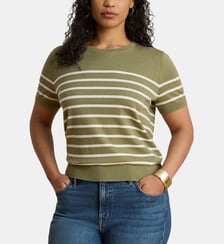 Pull rayé ajusté à manches courtes  Lauren Ralph Lauren