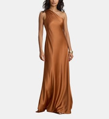 Robe asymétrique en charmeuse de satin Lauren Ralph Lauren