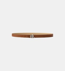 Ceinture fine réversible en cuir signature Lauren Ralph Lauren