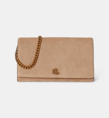 Sac pochette à bandoulière Adair II moyen en daim signature Lauren Ralph Lauren